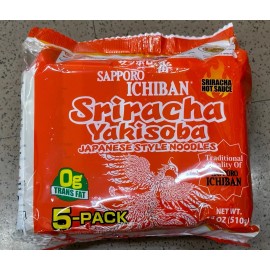Sapporo Ichiban [10 pack x 3.5oz] Sapporo Ichiban Japanese Instant Noodles Sriracha Yakisoba