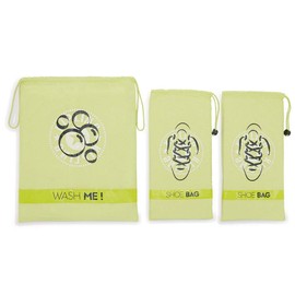 Kipling Travel Accessory Set, Green (Lime Green), PACK SUPPORT
