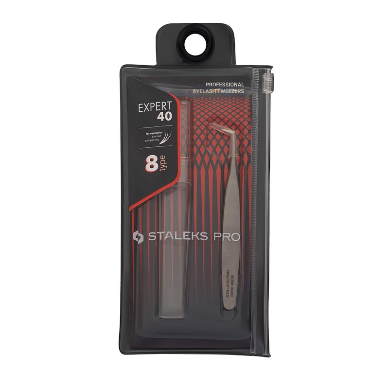 Staleks Precision Tool Tweezers Eyelash Extension for Volume Technique Expert
