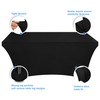 CKE 8FT Spandex Table Cloth (2 Pack, Black) Tight, Fitted