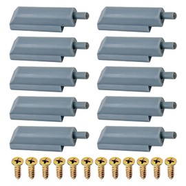 MroMax Plastic Damper Buffers Soft Quiet Close Closer Catches for Cabinet Door Drawer Gray 10Pcs
