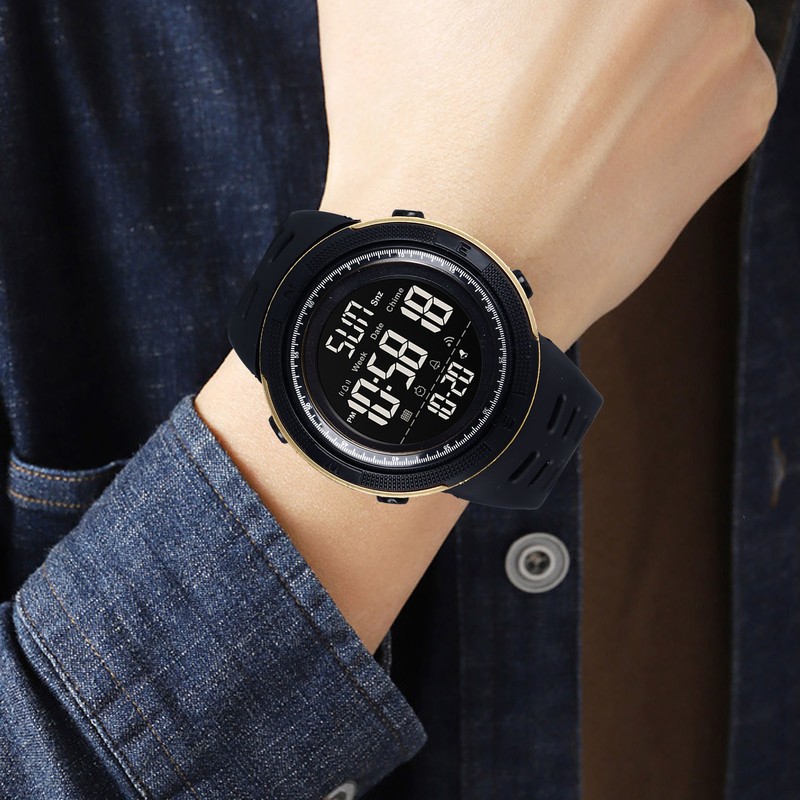 Digital Watch LED 50m Waterproof Multi Functional Intelligent Stopwatch Countdown