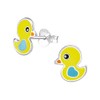 Yellow Duck Earrings - 925 Sterling Silver