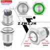 UL Listed 15Amp 19mm Momentary Push Button Switch, IP67 Waterproof,