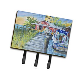 Caroline's Treasures JMK1050TH68 Deep Sea Fishing Boat at LuLu's Leash or Key Holder, Triple, Multicolor