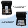 KYODOLED Cash Box with Combination Lock Safe Metal Money Box