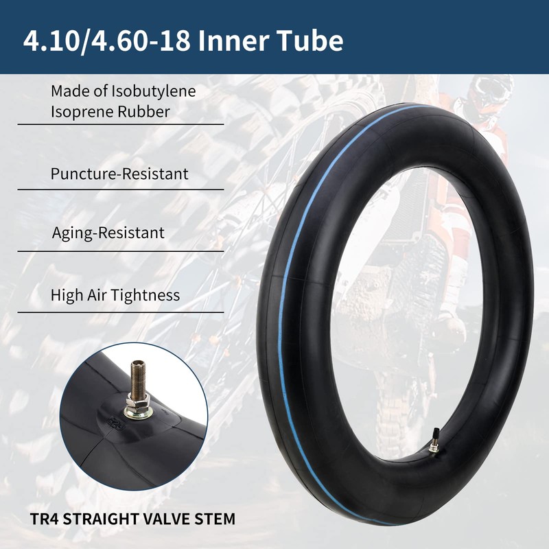 AHL Motorcycle Kit for Tubular Tyre 4.10/4.60 -18 Straight Valve