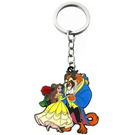 DEZHAN TV Movies Cartoon Princess Keychain, Zinc Alloy Keychains for Women and Men