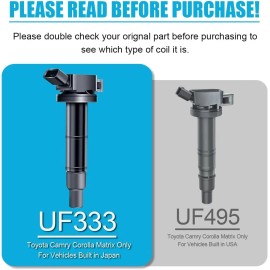 MAS Set of 4 Ignition Coil Pack & Denso 4504 Platinum Spark Plugs Compatible...