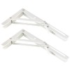 Oudtinx 2PCS Folding Shelf Brackets,Heavy Duty Triangle Shelf Bracket for