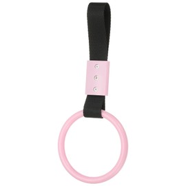 PATIKIL 1Pcs Circle Shaped Shaped Car Handle Straps, Car Hanging Accessories Bumper Warning Ring Drift Charm for Auto Decor Interior Exterior Decoration, Pink