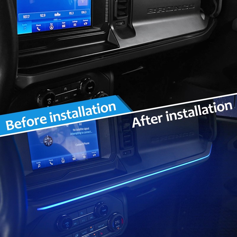 LED Neon Strip Light Center Console Dashboard Trim Compatible with