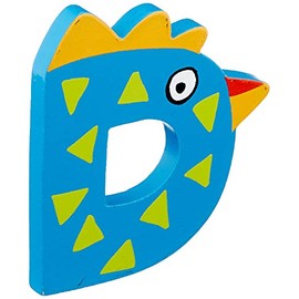 "crazy bird" Wooden Letter D 7 cm