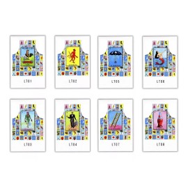 Texben 6 Mandiles Para Cocina Sublimados Lotería Mexicana