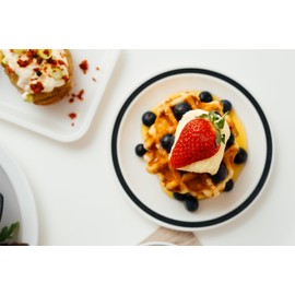 Harfield 17cm Polycarbonate Rimmed New Duo Plate Royal Blue (Pack of 4)