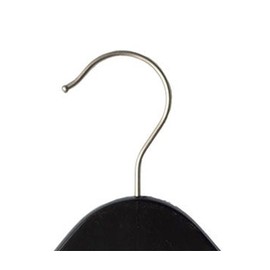 NAHANCO 10" Wooden Baby/Infant Hangers, Low Gloss Black- 25/CTN.