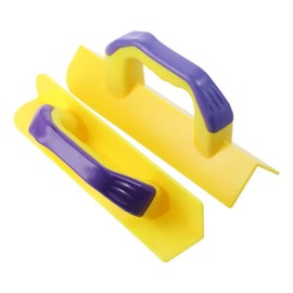 SSHHUI Yellow 2PCS Wall Polishing Tools Polisher ABS Hand Sander Corner Trowel with Handle Drywall Corner Tool for Wall,Home