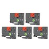 5 Pcs Label Maker Tape Black On Red 12mm 0.47