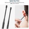 ECKXCH Ear Cleaning Kit Safe Ear Wax Removal Tool Black