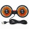 Dual Head Car Fan for Rear Seat Cooling – 3-Speed