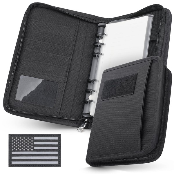 WYNEX Tactical Notebook Padfolio Ring Binders with 45 Sheets,Army Military