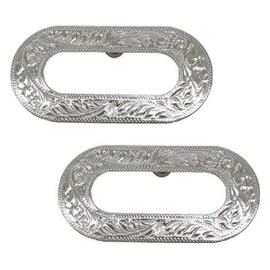 Hill Leather Company Silver Engraved Saddle Trim Plate 2 Piece Set