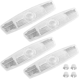 Coufce 4 Pcs Bicycle Night Safety Warning, Bicycle Reflectors, Road Spoke Lights, Bicycle Wheel Rim Reflective, Bicycle Accessories(White)