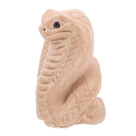 Ciieeo Snake Decor Lifelike Wooden Snake Ornaments for Garden Desktop and Pranks