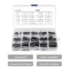 140pcs Stainless Steel Machine Key Assortment kit,Round Ended Feather Key