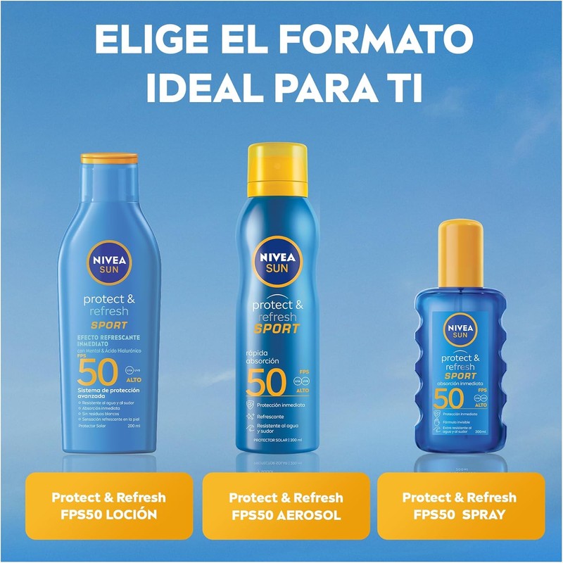Protector Solar Corporal NIVEA SUN Protect & Refresh Sport En