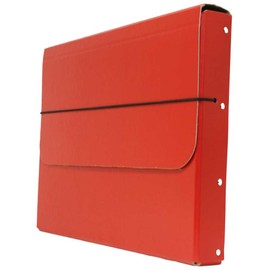 JAM PAPER Strong Thick Portfolio Carrying Case with Elastic Band Closure - 10 x 1 1/4 x 13 1/4 - Red - Sold Individually