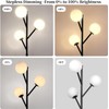 3-Globe Mid Century Black Tree Floor Lamp for Living Room,70in
