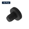 sourcing map 16 Pieces Black Rubber Stopper, 7mm Plug Holes