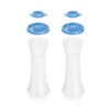 Tupperware Large Hourglass Salt and Pepper Shakers Iris Blue