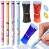 Erasable Ballpoint Pen, Pack of 4 Blue Rollerball Pen, Erasable