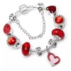 Deluxe Pulsera Brazalete Charms Corazón 14 De Febrero Plateado