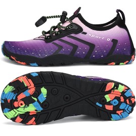 Saguaro Children's Swimming Shoes, Non-Slip, Quick Drying, Aqua Shoes, Size EU 24 - 36 - St 1 Purple, size: 34 EU