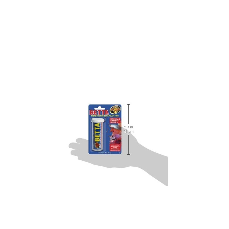 Zoo Med Laboratories AZMBP2 Betta Micro Pellet Food, 0.65-Ounce