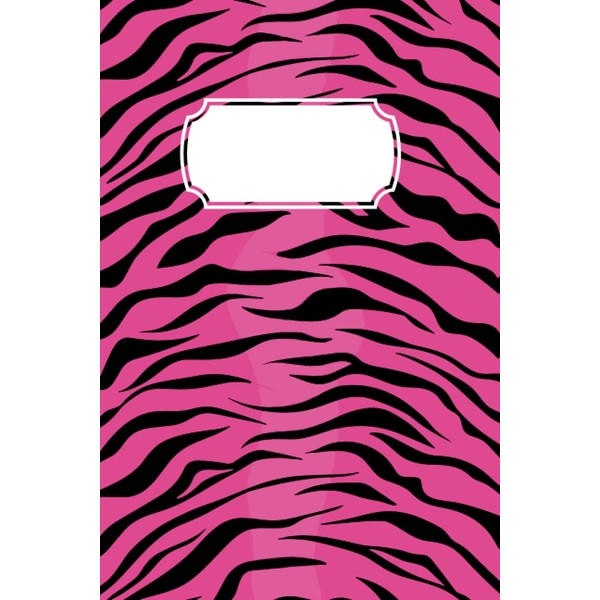 Pink Zebra Notebook - 6"x9" Notebook with 120 College Ruled
