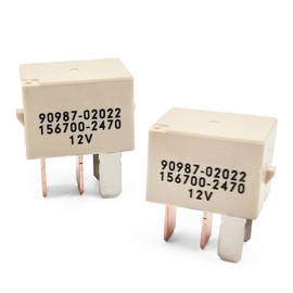 SIDMILE 2 Pack 90987-02022 156700-2470 Automotive Relay 12VDC 30A 4-Pin for Headlights, Fuel Pumps, Cooling Fans & More