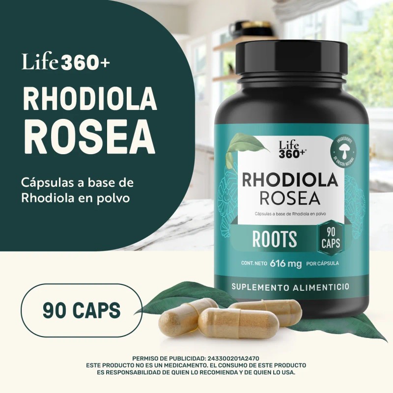 Rhodiola Rosea Life 360 90 Cpsulas Con Raiz Rhodiola Sin