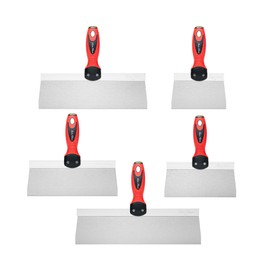 Bates Stainless Steel Putty Knife Set - 5 Pack, 14", 12", 10", 8", 6" Drywall Knives, Scraper Tool