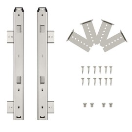FRMSAET Heavy Duty 12/14/16/18 inches Thickness Steel Construction Ball Bearing Keyboard Slides Keyboard Drawer Slides Tray Accessories Cabinet Furniture Hardware Rails (16 inches, Silver)