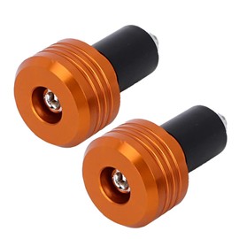 Motorcycle Handlebar Grips, Motorcycle Aluminium Alloy Handlebar Grip End Aluminium Plugs Moto Slider Accessories [Orange]