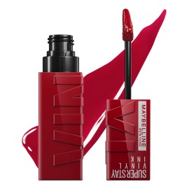 Maybelline Labial líquido brillante Superstay Vinyl Ink Tono Lippy, 4.2ml - Dura hasta por 16H, brillo instantáneo sin grumos, sin transferencias