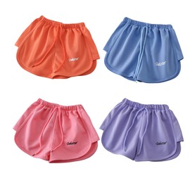 DUDUFUN 4-Pack Little Baby Girls Boys Cotton Cartoon Printed Shorts Outfits,Tag:80; 3-12 Months