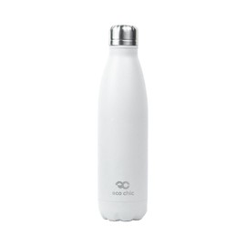 Eco Chic Reusable Thermal Bottle Stainless Steel Leakproof Insulated Water Bottle (Solid White)