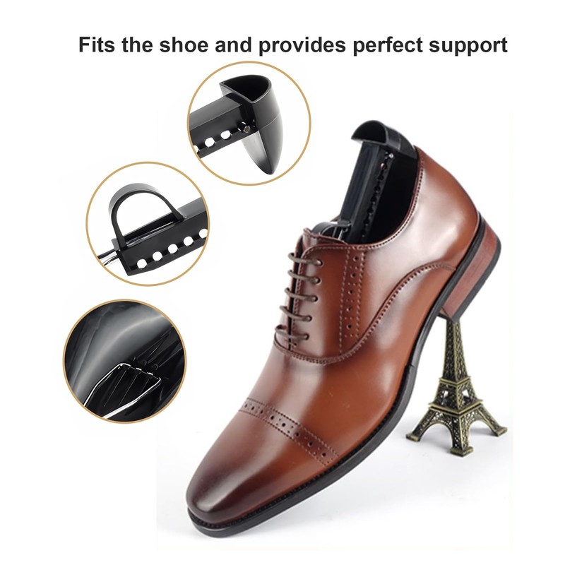 7 Pairs Plastic Shoe Stretchers for Men,Include 5 Pairs Adjustable