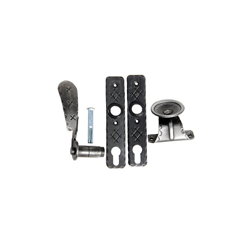 UHRIG Wrought Iron Handle Set for Garden Door, Left Door