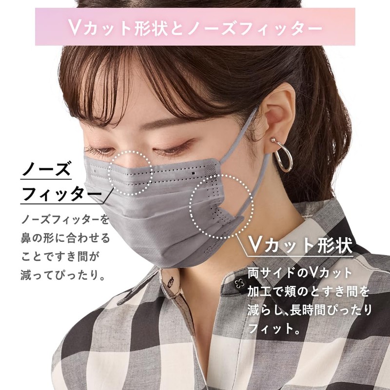 Iris Ohyama APN-60LXN Mask, Non-woven Fabric, Pleated Mask, Color Mask,